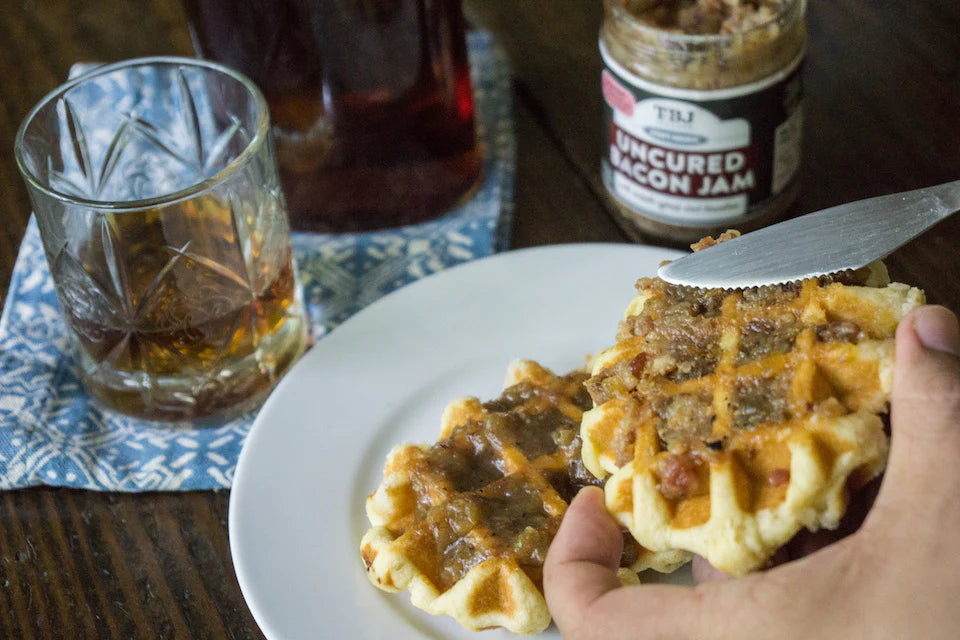 TBJ Gourmet Maple Bacon Jam - Original Recipe Bacon Spread, Uses Real Bacon, No Preservatives, 9 oz - Pack of 3