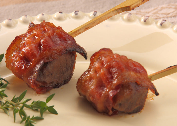 Bacon Wrapped Short Rib Skewer - 50/Case