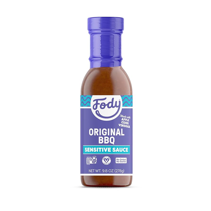 Fody Foods Original BBQ Sauce, 9.8 Oz, Garlic and Onion Free, Low FODMAP Certified, Gut & IBS Friendly, Vegan, Non-GMO, Gluten Free, Kosher - Pack of 2