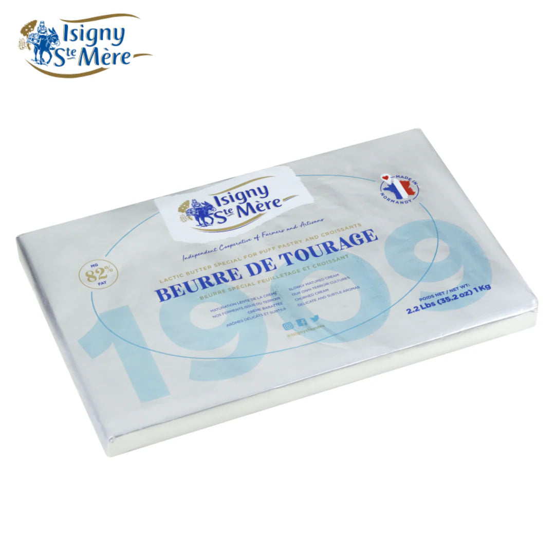 Isigny Sainte-Mère Puff Pastry Unsalted Butter Sheet NAOP from France, 2.2 lb - 10/Case