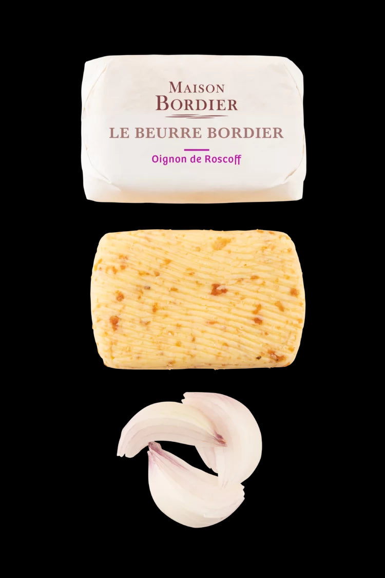 Churned Roscoff Onion Butter by Bordier - 4.4 oz | Hand-made, Grass Fed | Imported from France - Pack of 3