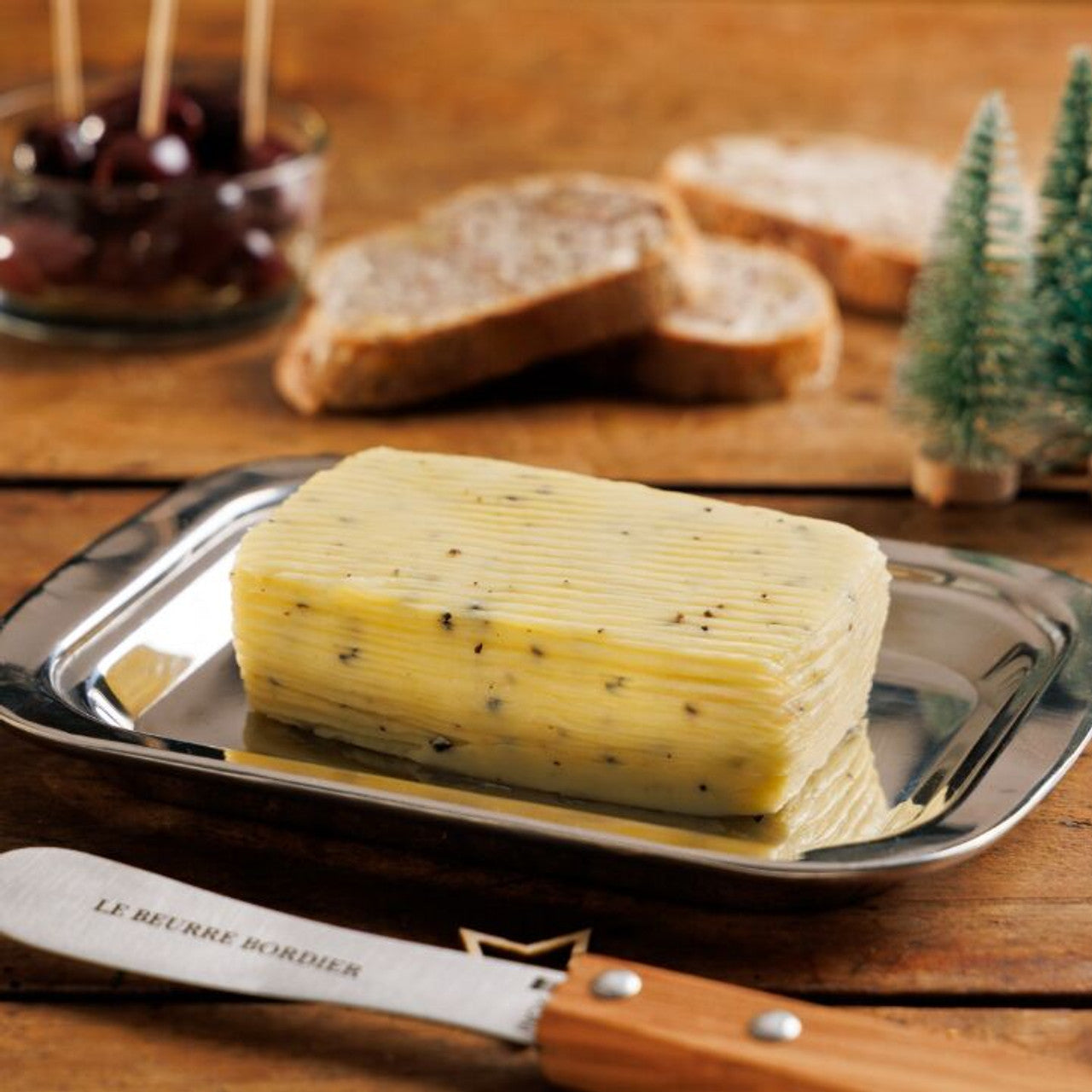 Churned Perigord Black Truffle Butter by Bordier - 4.4 oz | Hand-made, Grass Fed | Imported from France