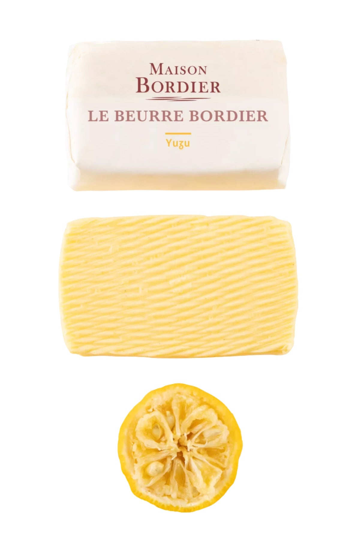 Churned Yuzu Butter by Bordier - 4.4 oz | Hand-made, Grass Fed | Imported from France - Pack of 3