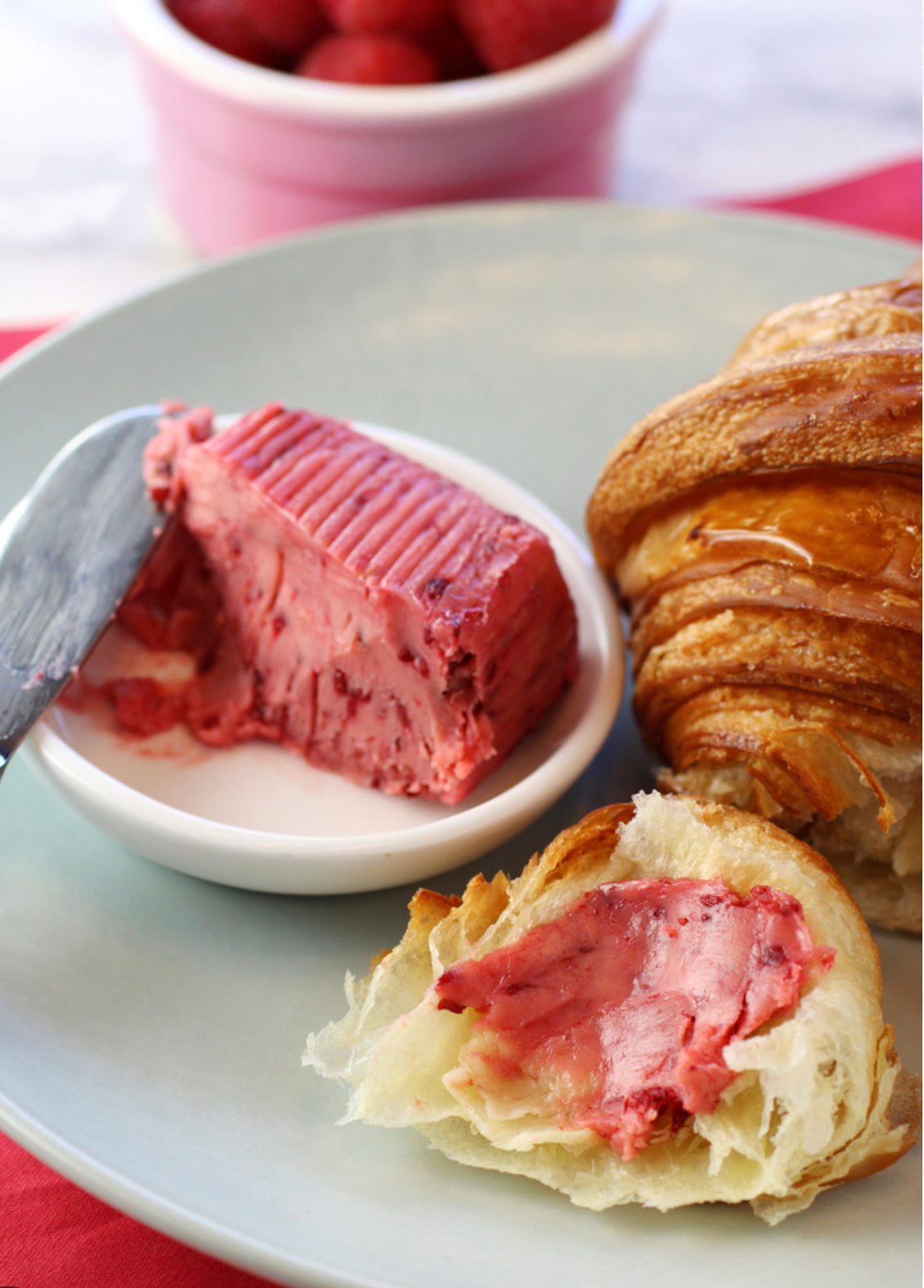 Churned Seasonal Raspberry Butter by Bordier - 4.4 oz | Hand-made, Grass Fed | Imported from France