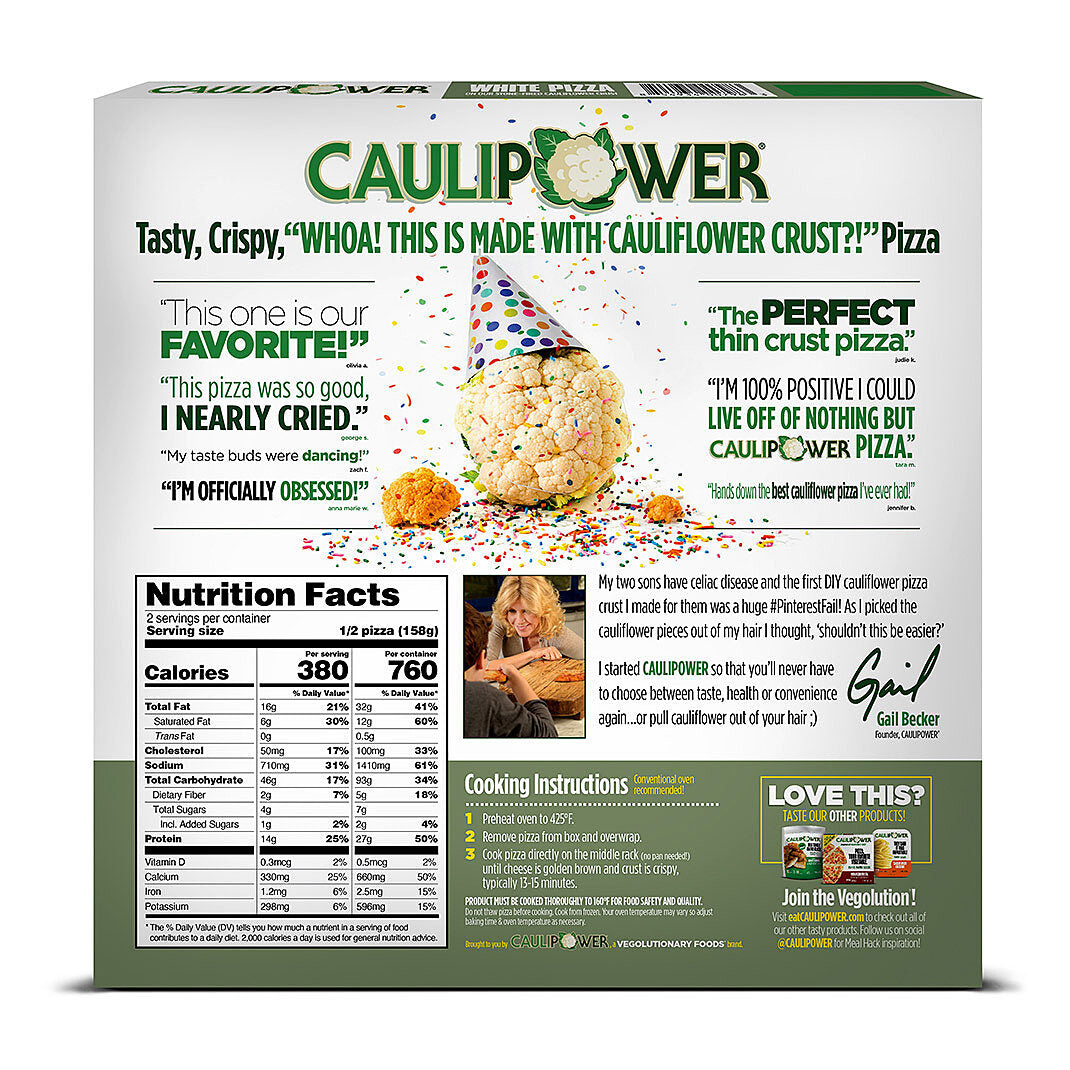 Caulipower Gluten Free White Cauliflower Pizza Crust -11 oz - 8/Case