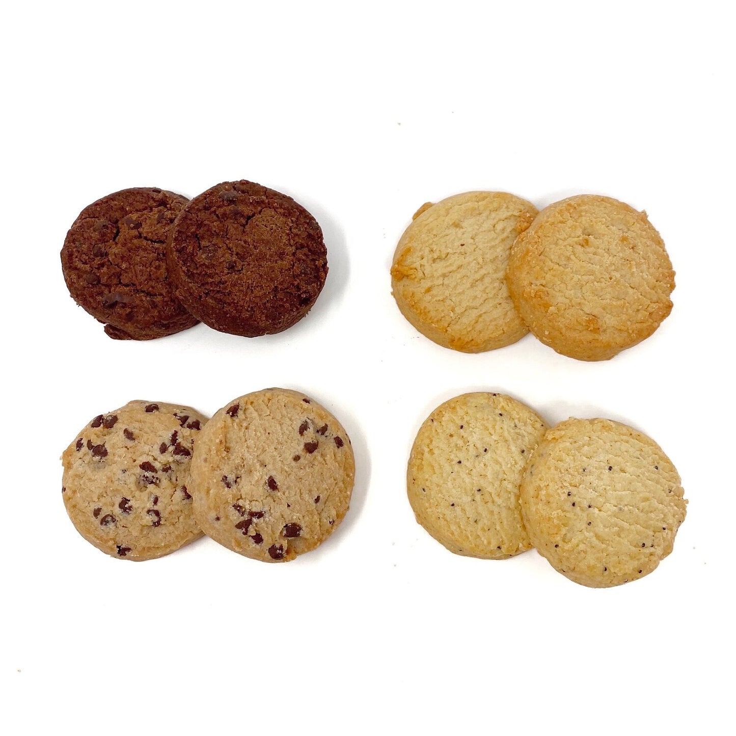 Klara's Gourmet Double Chocolate & Sea Salt Shortbread Cookies, Pack of 2