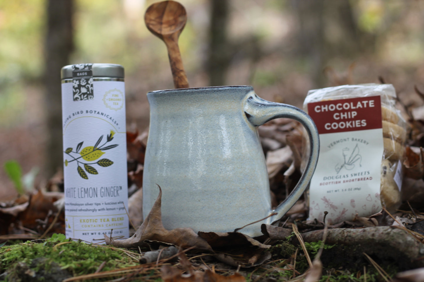 Vermont Gift Set, Vermont Pottery, Tea Time Set, Hygge Self care Set, Vermont Gift Basket, Tea and Pottery