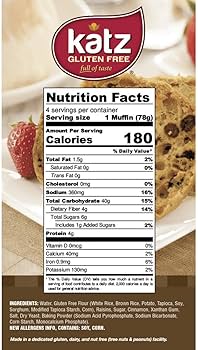 Katz Gluten Free English Muffin Vegan Variety Pack - 2 x Plain, 2 x Cinnamon Raisin | Dairy, Nut and Gluten Free