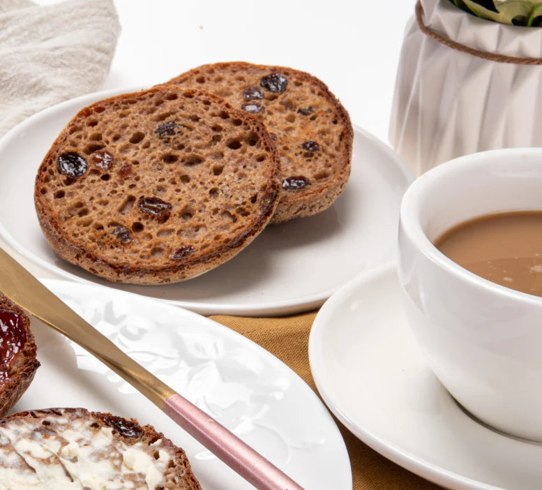 Katz Gluten Free English Muffin Vegan Variety Pack - 2 x Plain, 2 x Cinnamon Raisin | Dairy, Nut and Gluten Free