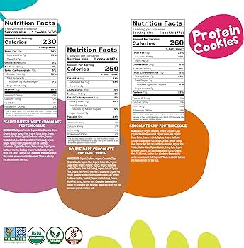 BHU FOODS Protein Cookies Variety Pack - Organic, Vegan & Keto-friendly - Gluten free, Dairy-free & Non-GMO - 10 Cookies