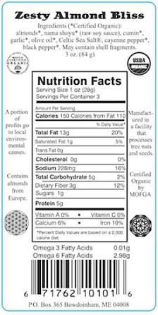 LivingNutz Zesty Almonds, Certified Organic Raw Nuts - Pack of 2