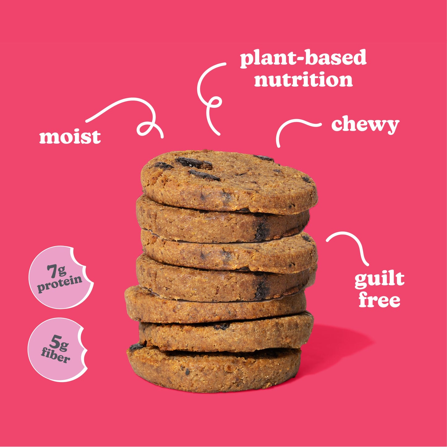 Love + Chew Soft Baked Superfood Cookies Variety Pack - Banana Bread and Cherry Almond - Gluten Free - includes 6