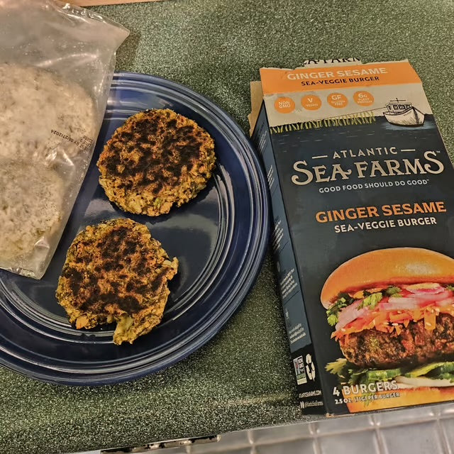 Atlantic Sea Farms Ginger Sesame Sea Veggie Burger, 2.5 oz - 24/Case