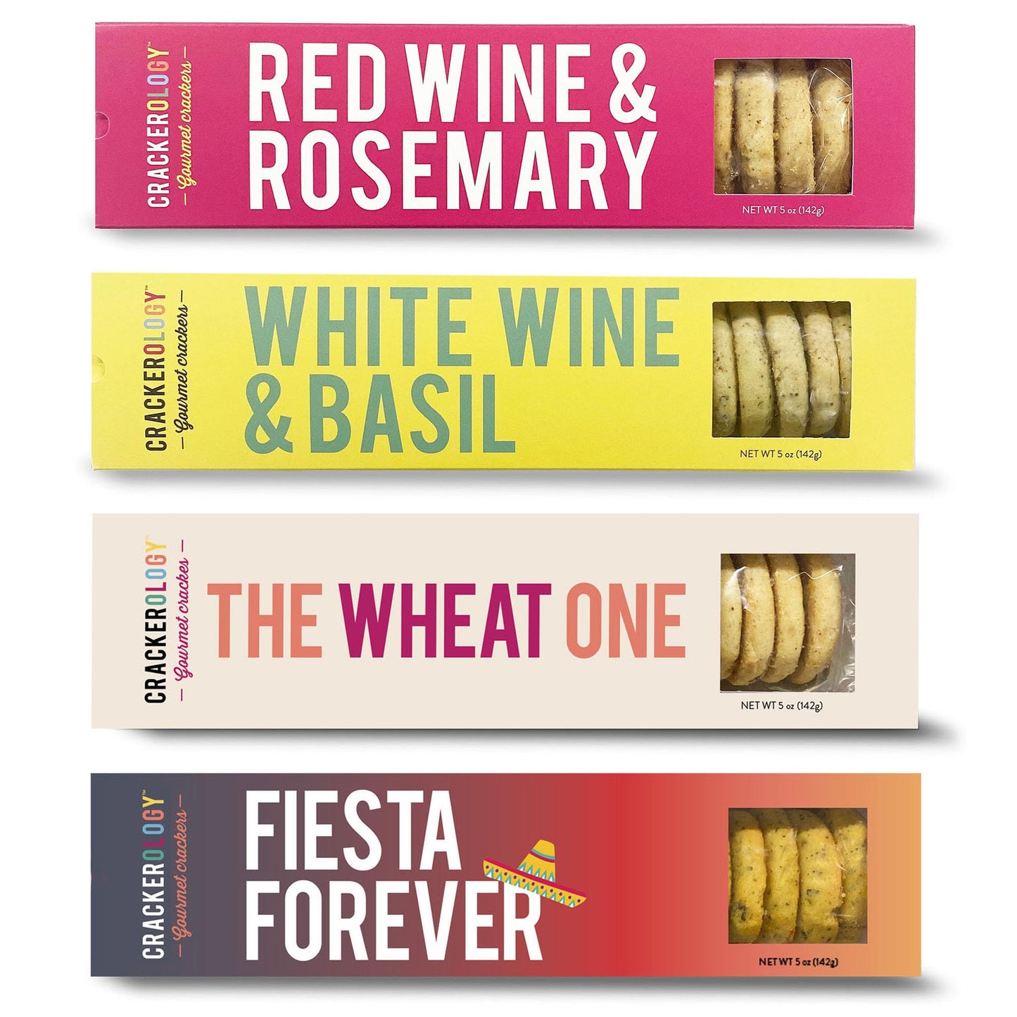 Gourmet Artisan White Wine & Basil Crackers Snack Kit - 20 Count