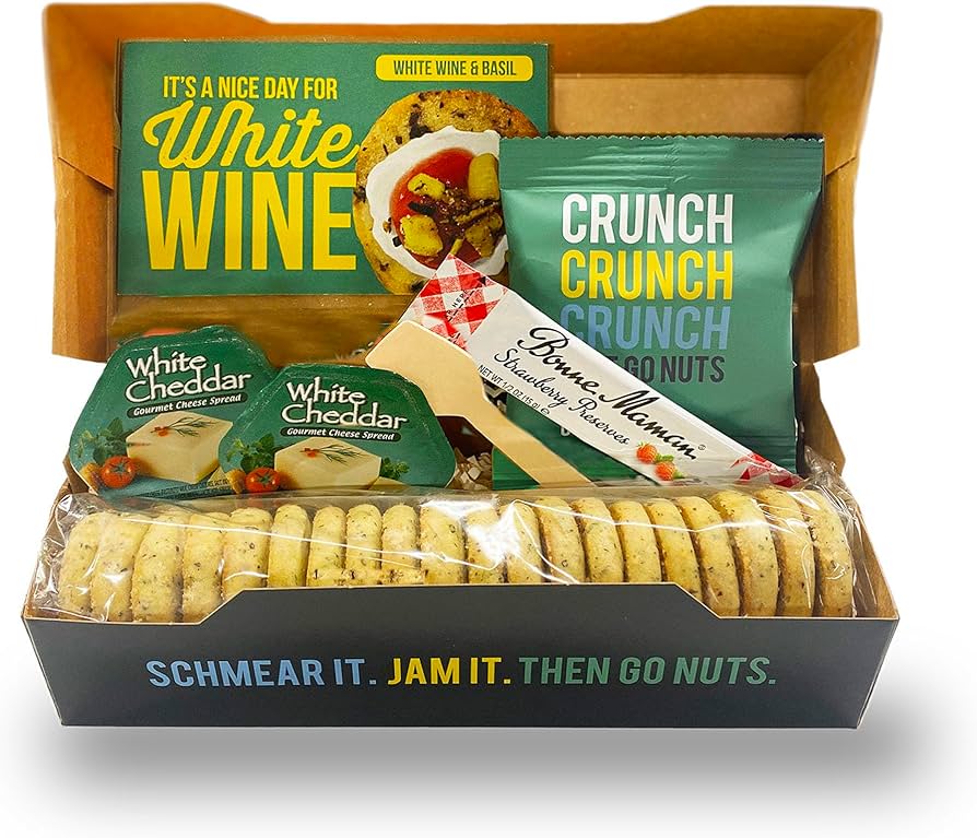 Gourmet Artisan White Wine & Basil Crackers Snack Kit - 20 Count