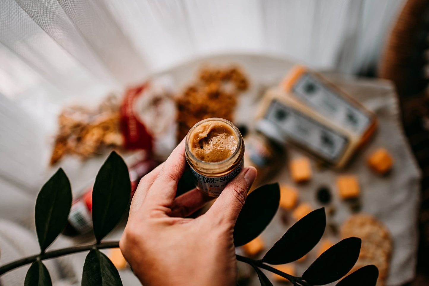 Northwest Essentials Charcuterie Gift Basket - Sockeye Salmon, Smoked Summer Sausages, Dan's Famous Mustard & Gouda Cheese