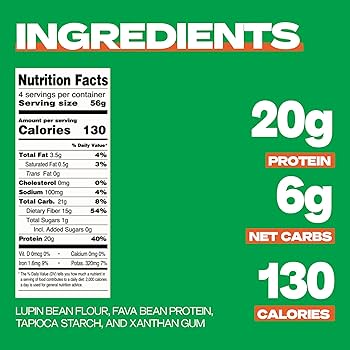 Kaizen Low Carb Cavatappi Pasta - High Protein (20g), Keto Friendly, Gluten-Free, Grain Free, Kosher, Plant-Based - Pack of 2