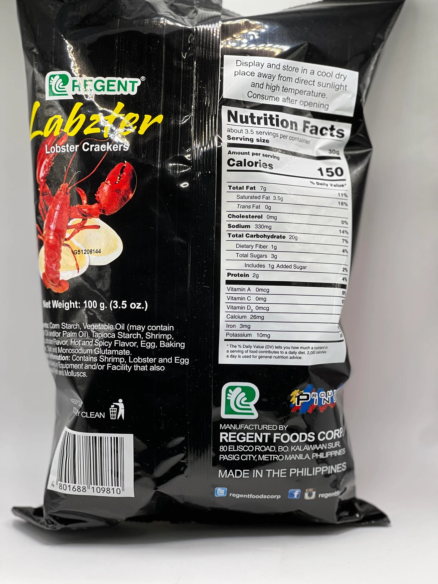 Gourmet Regent Labzter Lobster Crackers - Pack of 2