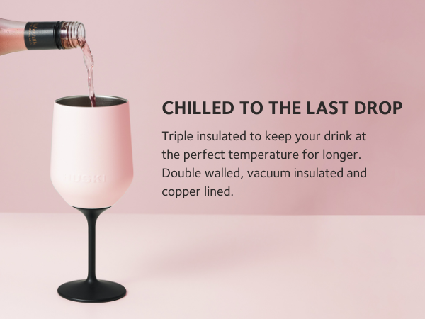 Huski Wine Tumbler 2.0 - Award-winning Design with Detachable Stem, Premium Stainless Steel Wine Glass with Lid - Black