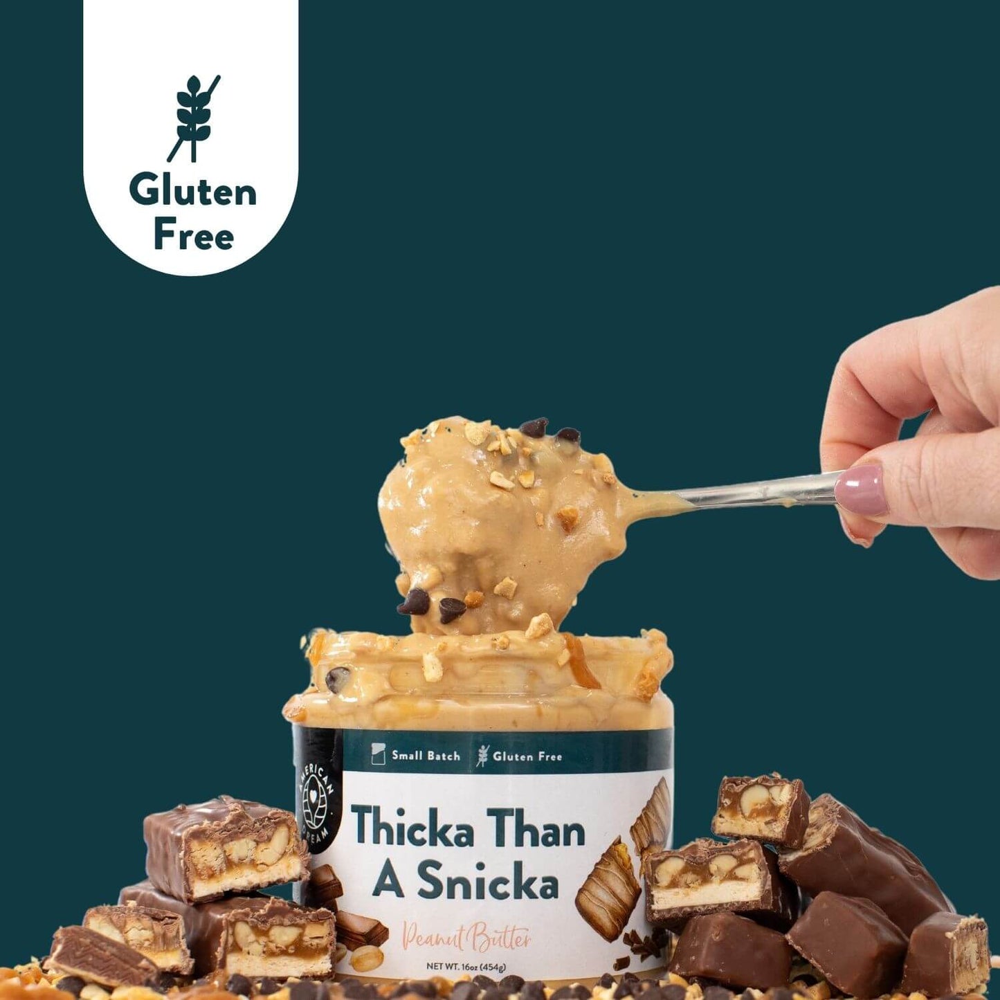 American Dream Nut Butter – Gluten-Free Peanut Butter Thicka Than a Snicka Peanut Butter - Pack of 2