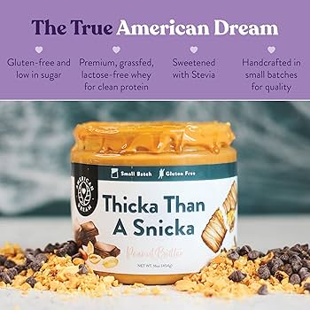 American Dream Nut Butter – Gluten-Free Peanut Butter Thicka Than a Snicka Peanut Butter - Pack of 2