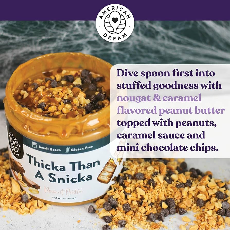 American Dream Nut Butter – Gluten-Free Peanut Butter Thicka Than a Snicka Peanut Butter - Pack of 2