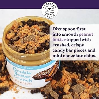 American Dream Nut Butter – Gluten-Free Peanut Butter Double Butter Crunch Peanut Butter - Pack of 2