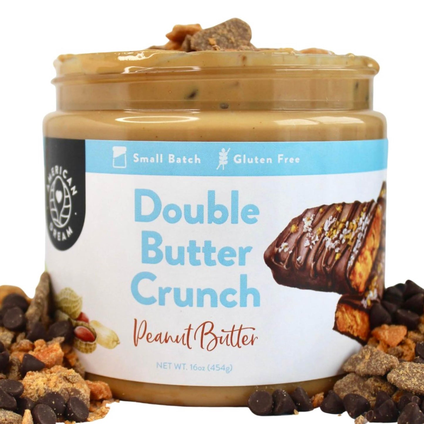 American Dream Nut Butter – Gluten-Free Peanut Butter Double Butter Crunch Peanut Butter - Pack of 2
