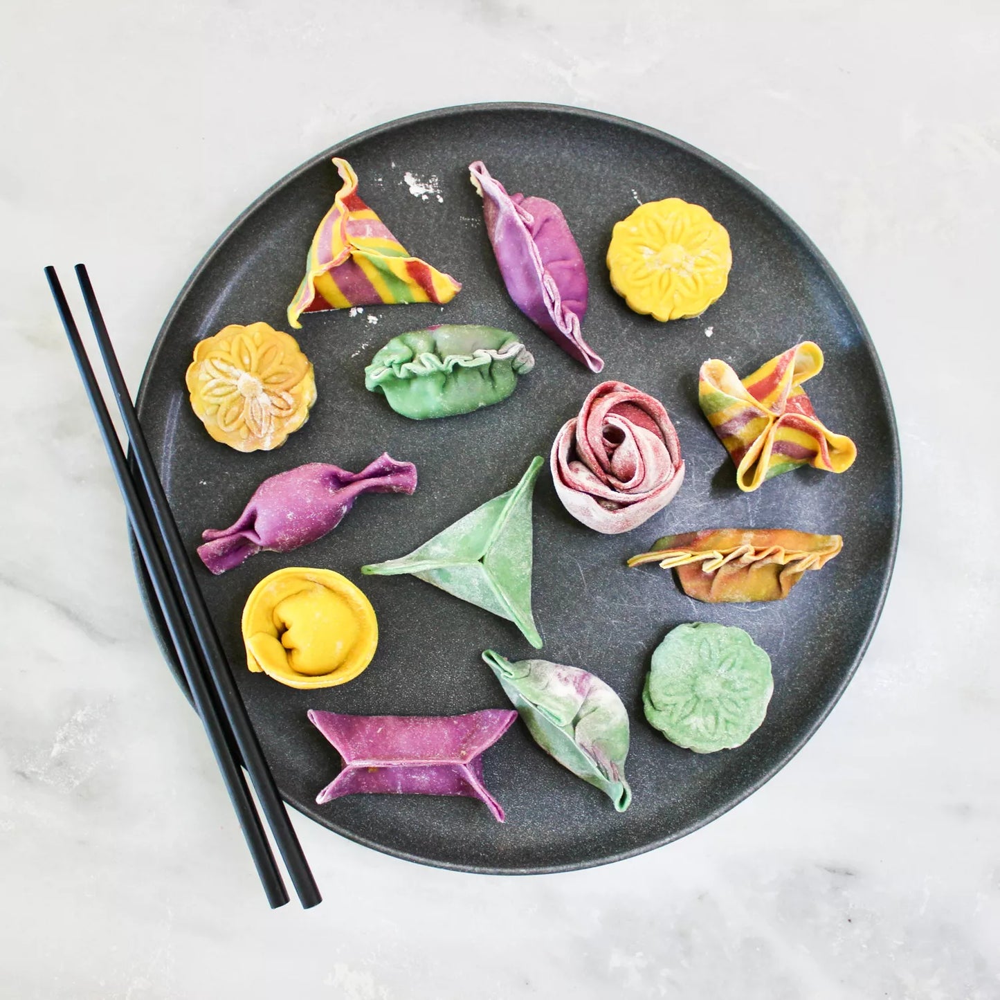 Gourmet Artisan DIY Dumpling Kit - including Ingredients, Dumpling Rolling Pin and Dumpling Cutter, Makes 80 Homemade Dumplings