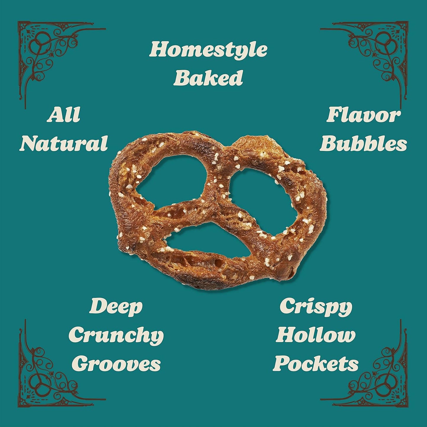 Unique Snacks Sprouted Splits Pretzels, Delicious Homestyle Baked Snack Bag, OU Kosher, and Non-GMO Food, 8 oz - Pack of 3