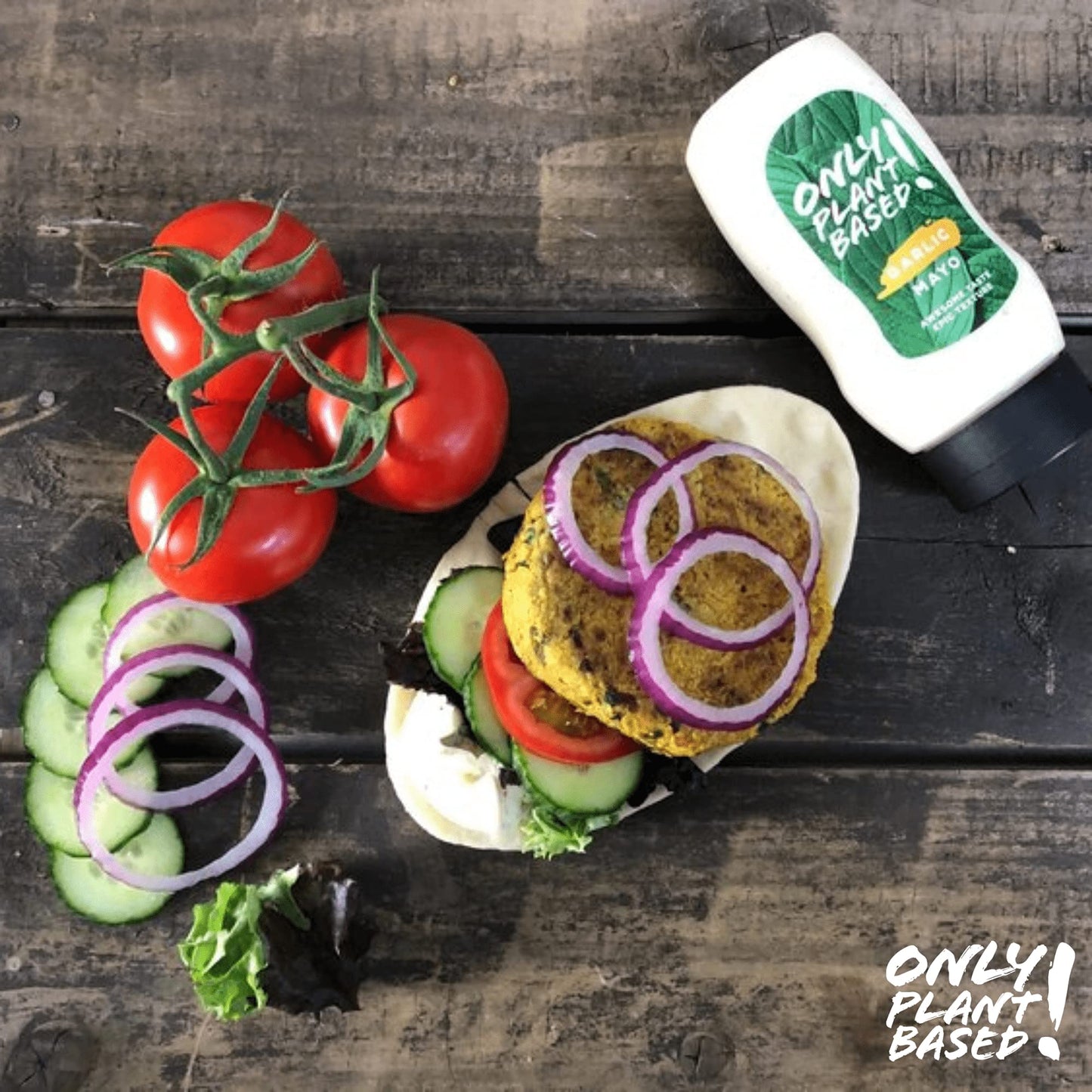 Only Plant Based Vegan Garlic Mayonnaise, 11 oz Squeeze Bottles - Pack of 6