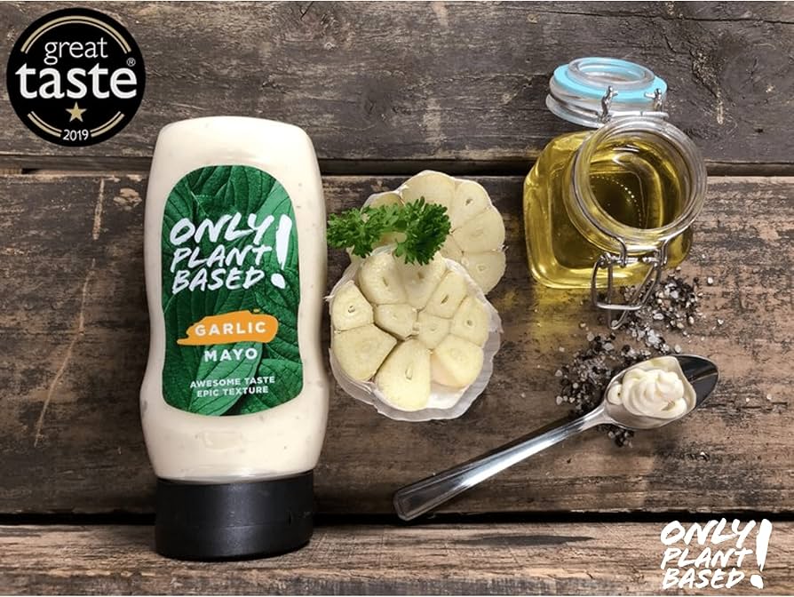 Only Plant Based Vegan Garlic Mayonnaise, 11 oz Squeeze Bottles - Pack of 6