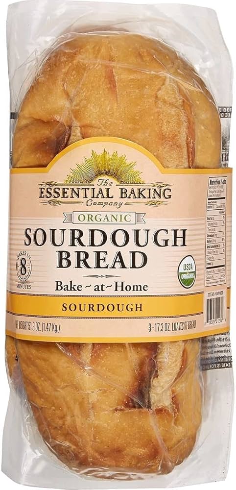 Take & Bake Organic Artisan Sourdough Bread, 18.2 oz - Pack of 3