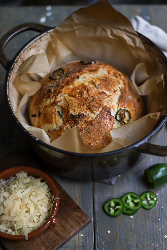 Rustic Jalapeño Cheddar Sourdough Artisan Bread, Organic