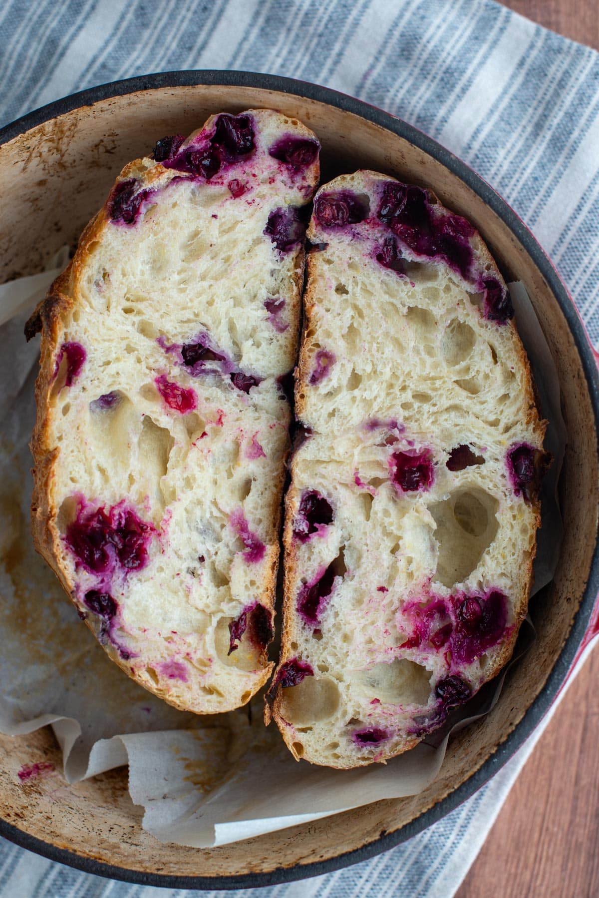 Lemon Blueberry Sourdough Bread, Boule Loaf