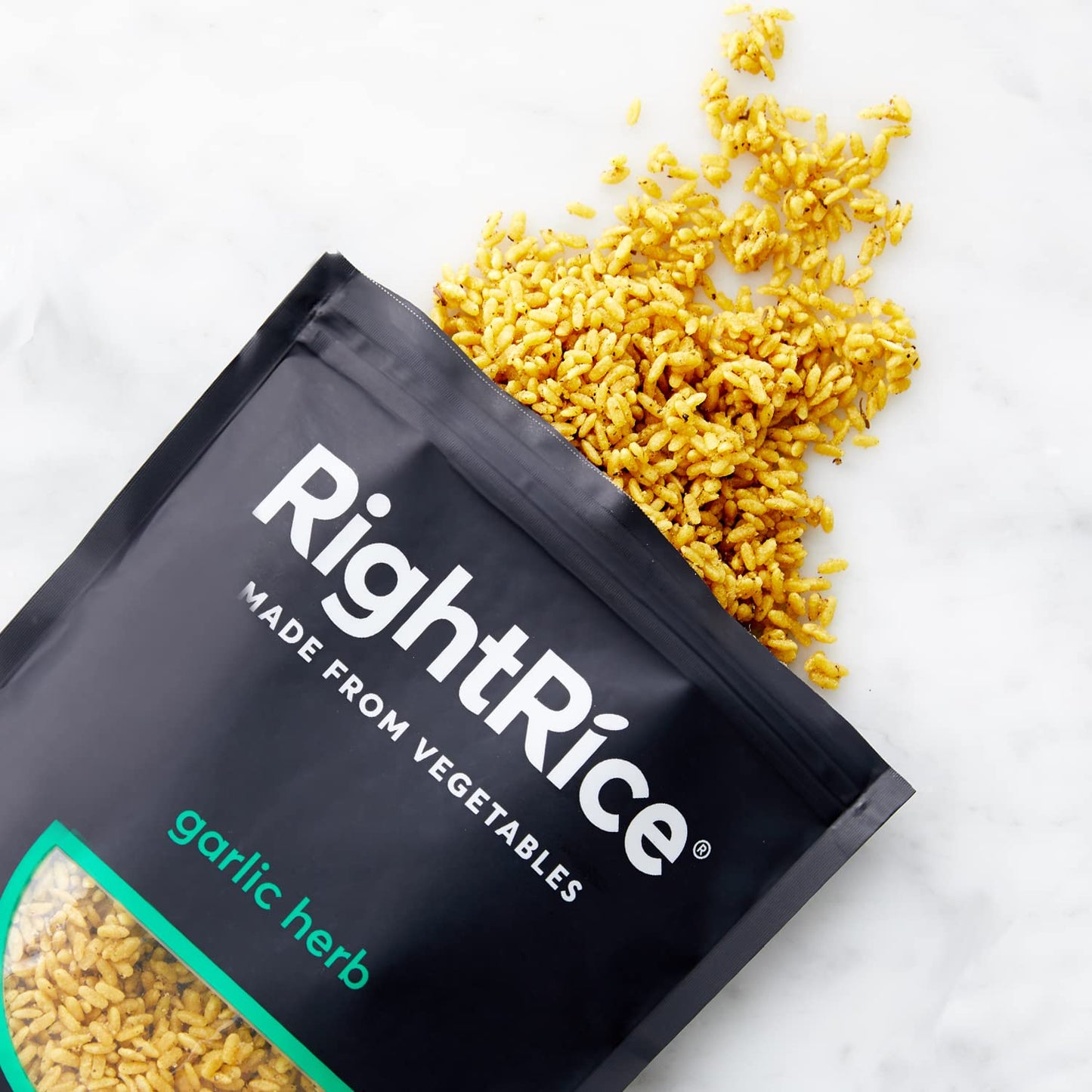 RightRice - Garlic Herb (7oz. Pack of 6) - Made from Vegetables - High Protein, Vegan, non GMO, Gluten Free
