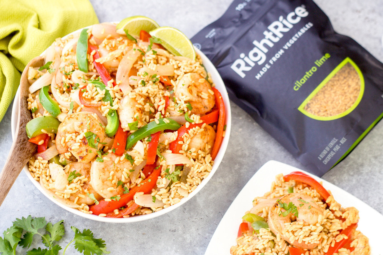 RightRice - Cilantro Lime (7oz. Pack of 6) - Made from Vegetables - High Protein, Vegan, non GMO, Gluten Free