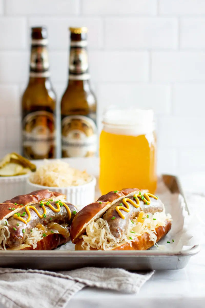 Oktoberfest Brats Bavarian Beer Bratwurst - 6 lb, Serves 10