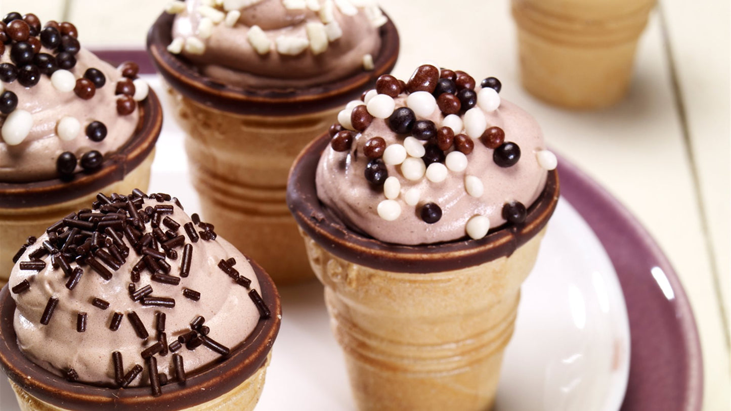 Decor On Ice Edible Waffle Cups - includes 60