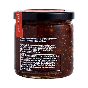 Divina Orange Fig Spread Jam, 9 oz - Pack of 2