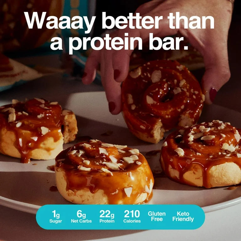 Legendary Foods 22g Protein Sweet Roll – Premium High Protein Snack Cakes, Low Carb Meal Replacement, Gluten Free & Keto Friendly Rolls, No Added Sugar, Diabetic Friendly – Pack of 10
