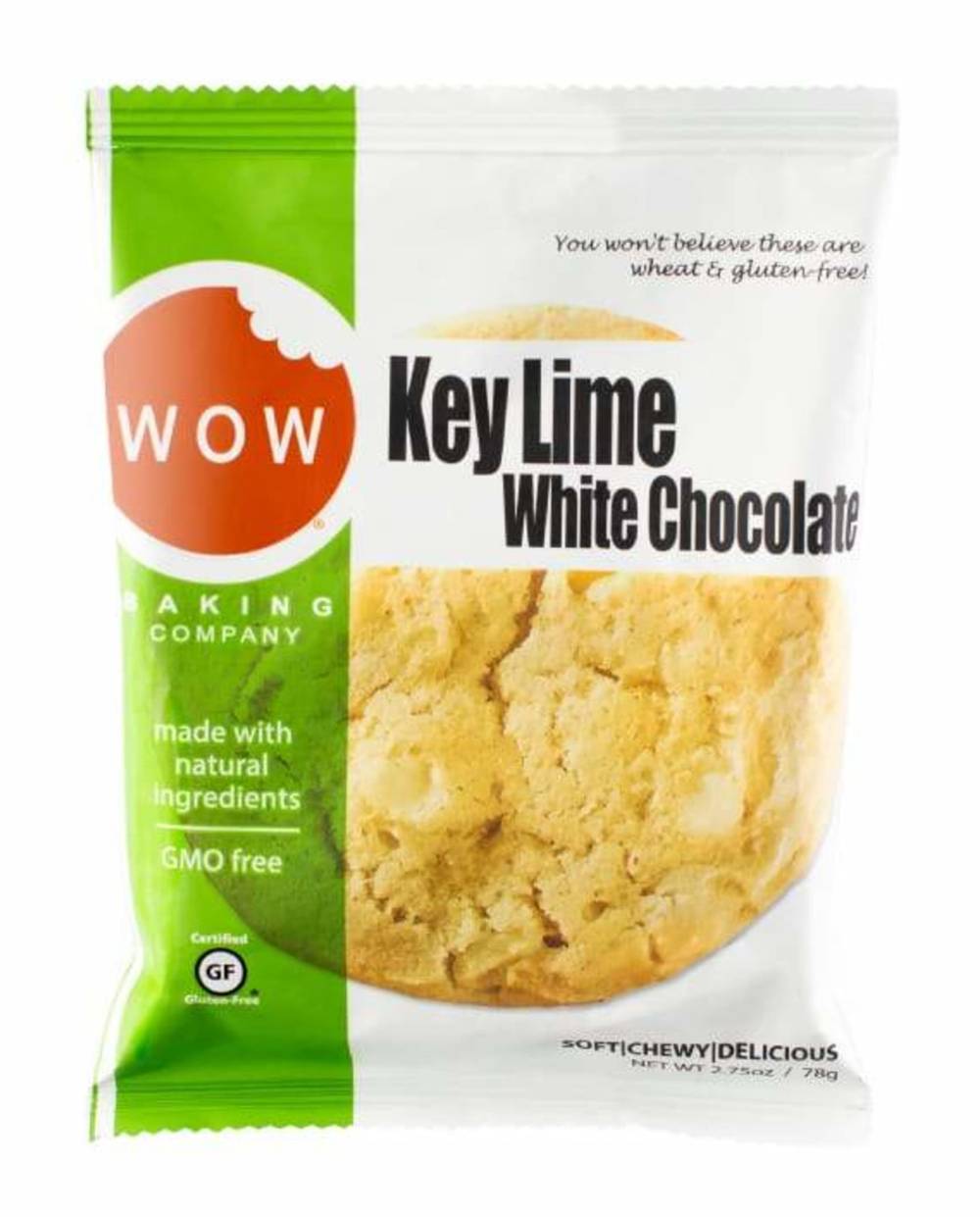 WOW Baking Company Gluten Free Cookies, Key Lime White Chocolate, 2.75 oz - Pack of 12