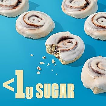 Legendary Foods 22g Protein Sweet Cinnamon Roll - Premium High Protien Bars, Low Carb Meal Replacement Snack, Low Glycemic Index, Gluten Free Snacks - Sweet Zero Sugar, Keto and Diabetic Friendly – Pack of 10