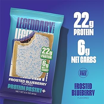 Legendary Foods 22 g Protein Pastry Bundle - Low Carb Meal Replacement Bar - Gluten Free Protien Snacks - Healthy Keto Snack Box - Low Sugar Energy Bars - Bariatric Diabetic Friendly – Pack of 16
