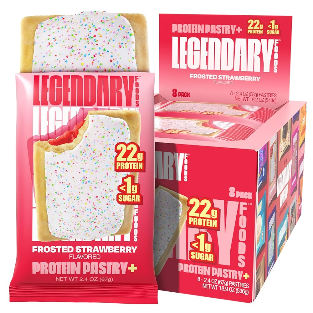 Legendary Foods 22 g Protein Pastry Bundle - Low Carb Meal Replacement Bar - Gluten Free Protien Snacks - Healthy Keto Snack Box - Low Sugar Energy Bars - Bariatric Diabetic Friendly – Pack of 16