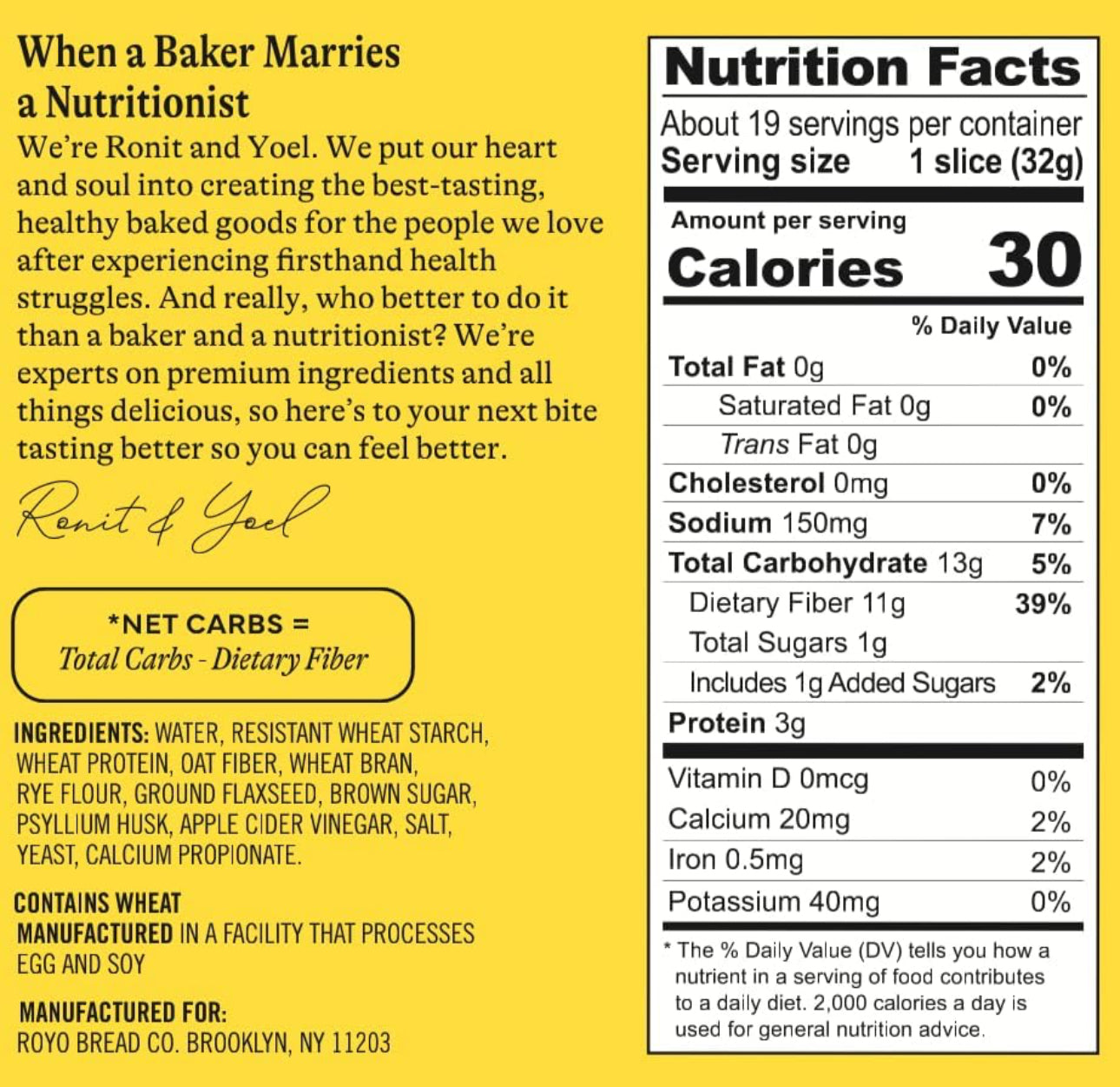 Royo Bread Co Low Carb Artisan Bread and Everything Bagels, 30-80 Calories Artisan Bread & Bagels - Pack of 2