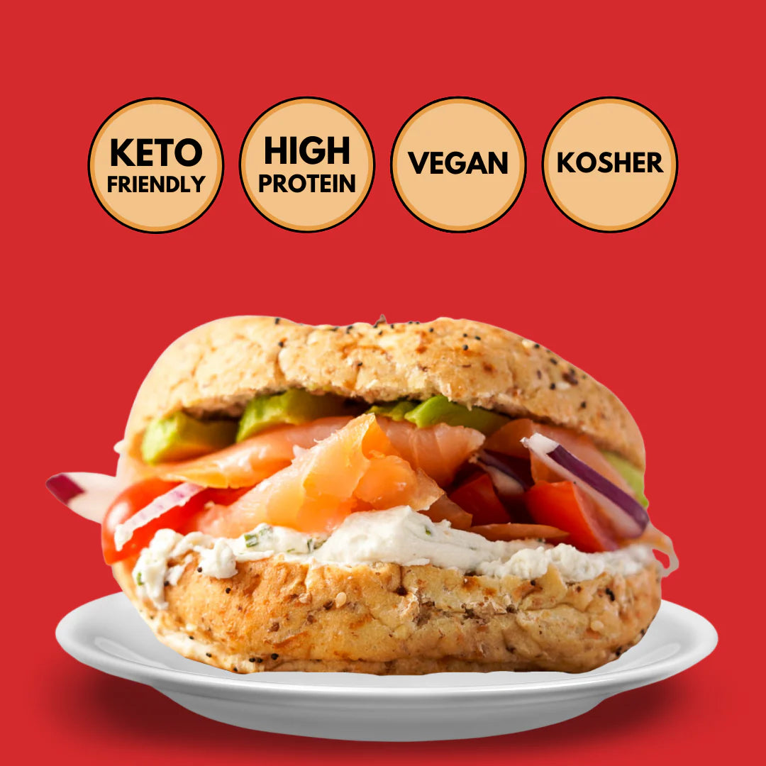 Royo Bread Co Low Carb Artisan Bread and Everything Bagels, 30-80 Calories Artisan Bread & Bagels - Pack of 2