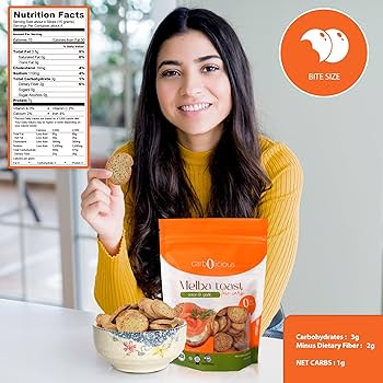 Low Carb Melba Toast, Onion & Garlic - Pack of 2