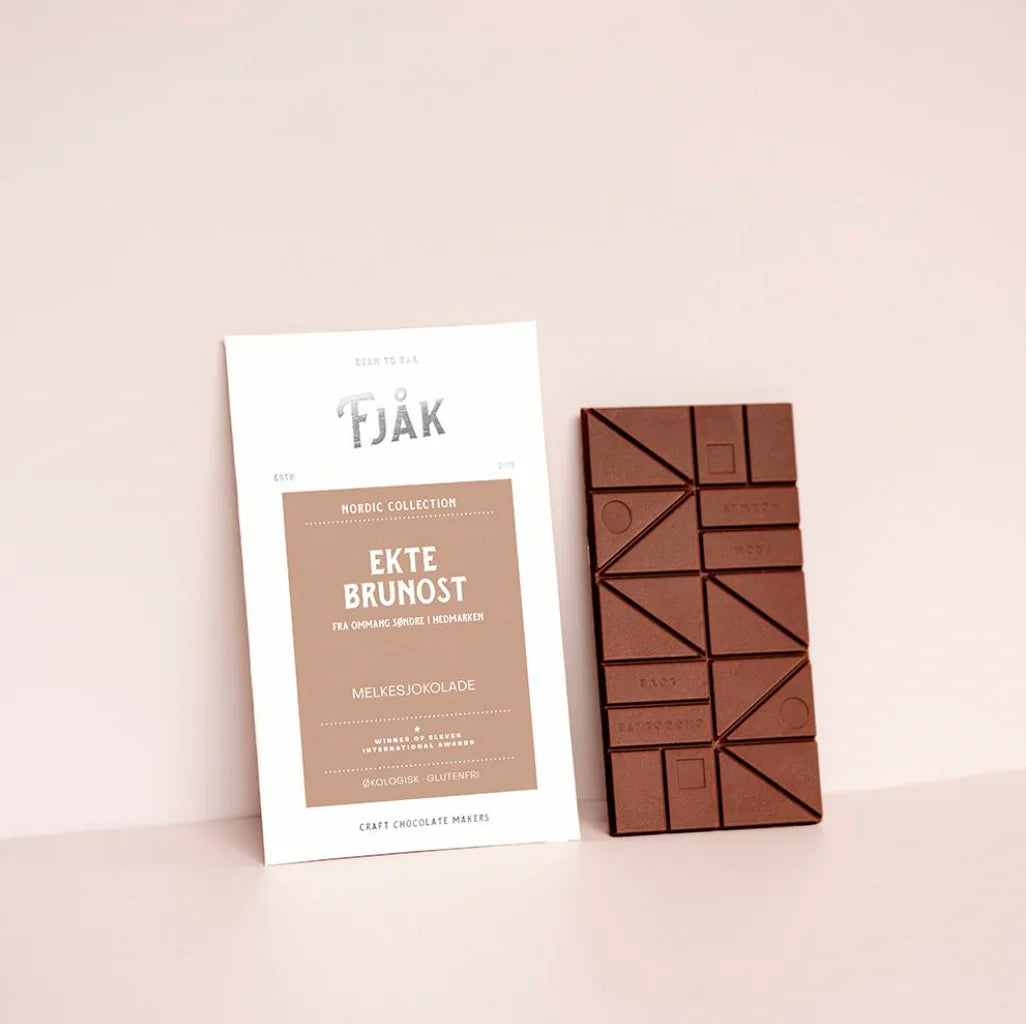 Fjak - Nordic Collection - Norwegian Chocolate with Brown Cheese, Milk Chocolate 45% - Pack of 3
