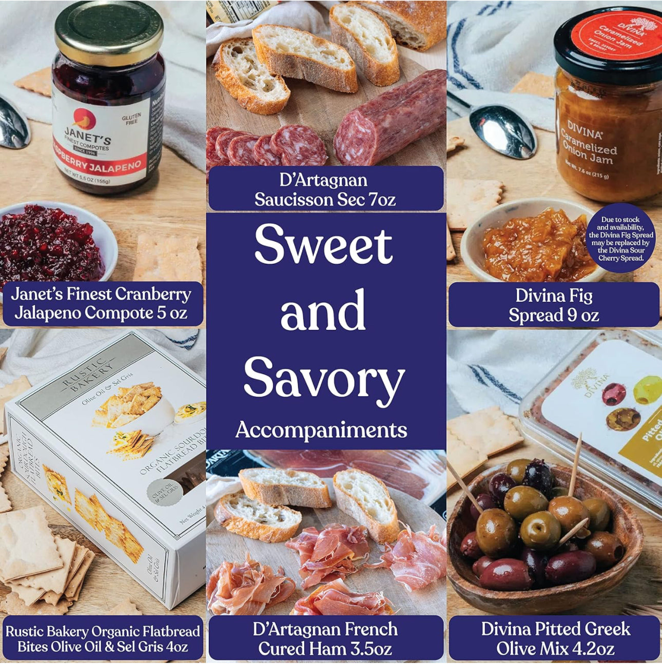 Holiday Kit, Cheese Platter with 5 Gourmet Cheeses and 6 Accompaniments, Cheese Sampler Gift Set